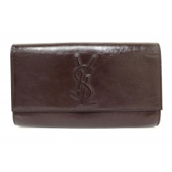 SAC A MAIN YVES SAINT LAURENT POCHETTE BELLE DE JOUR 203855 CUIR POUCH BAG 990€