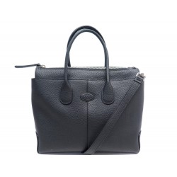 SAC A MAIN TOD'S DI BAG PM EN CUIR GRAINE NOIR BLACK LEATHER HAND BAG 1900€