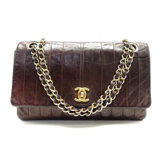 VINTAGE SAC A MAIN CHANEL FERMOIR CC EN CUIR MATELASSE PORTE MONNAIE PURSE 7500€