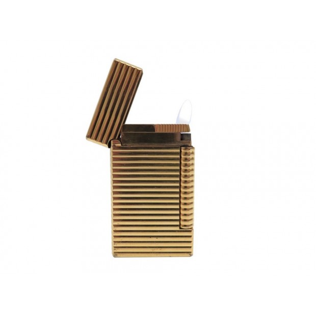 BRIQUET ST DUPONT LIGNE 2 EN METAL DORE + RECHARGE DE GAZ GOLDEN LIGHTER 700€