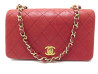 sac a main chanel rabat timeless en cuir rouge