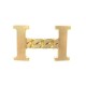NEUF BOUCLE DE CEINTURE HERMES H GOURMETTE 32 MM METAL DORE GOLDEN BUCKLE BELT