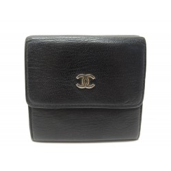 VINTAGE PORTEFEUILLE CHANEL PORTE MONNAIE LOGO CC CUIR PORTE CARTE WALLET 820€
