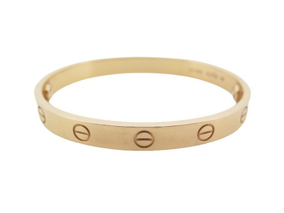 bracelet cartier love crb6035516 en or jaune 18k 16 cm
