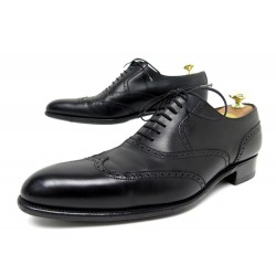 CHAUSSURES JM WESTON 528 RICHELIEU BOUT FLEURI 8.5C 42.5 CUIR NOIR SHOES 690€