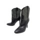 CHAUSSURES SAINT LAURENT BOTTINES DEBBIE 105 358971 CUIR 38 WESTERN BOOTS 1460€