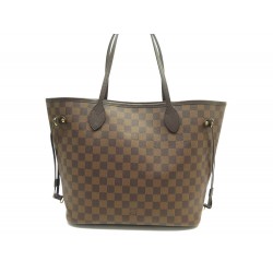 NEUF SAC A MAIN CABAS LOUIS VUITTON NEVERFULL MM EN TOILE DAMIER EBENE BAG 1500€