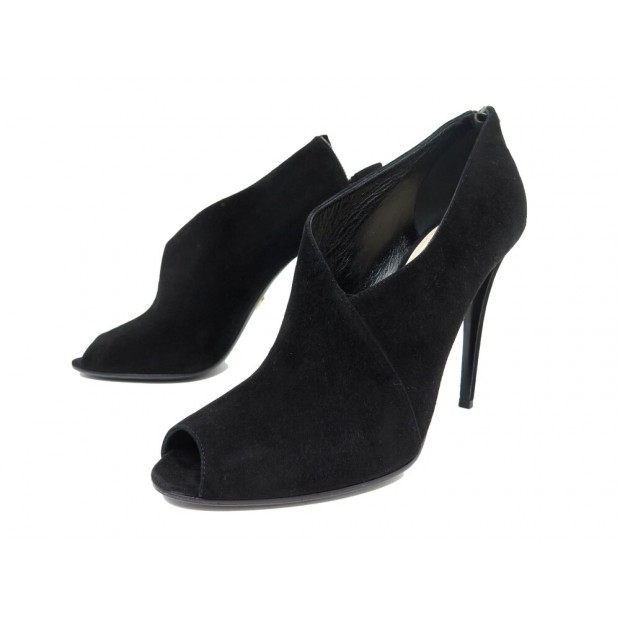 CHAUSSURES PRADA ESCARPINS CAPRA CAMOSCIO 40 DAIM SUEDE NOIR PUMPS 890€