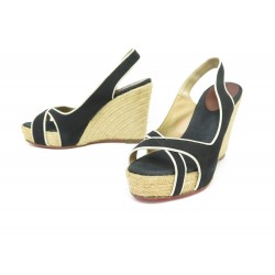 CHAUSSURES CHRISTIAN LOUBOUTIN SANDALES ESPADRILLES COMPENSEES 39 SHOES 695€