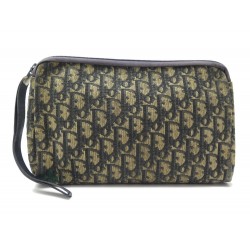VINTAGE POCHETTE CHRISTIAN DIOR TOILE MONOGRAMME OBLIQUE BLEU TROUSSE POUCH 590€