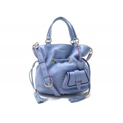 NEUF SAC A MAIN LANCEL PREMIER FLIRT M A02174 EN CUIR GRAINE BLEU HAND BAG 695€