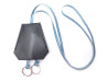 porte cles hermes grande clochette en cuir noir