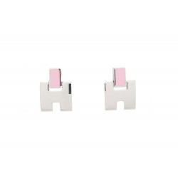 NEUF BOUCLES D'OREILLE HERMES EILEEN H616201FP59 PALLADIE LAQUE EARRINGS 370€