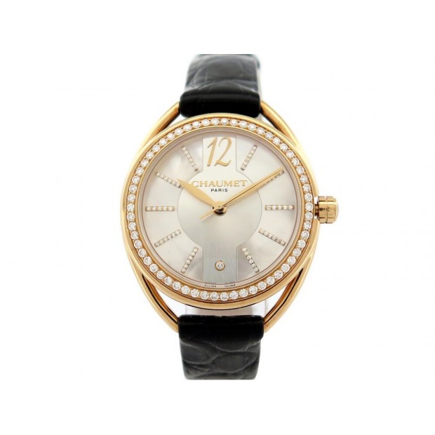 NEUF MONTRE CHAUMET LIENS LUMIERE W23012 OR 18K NACRE DIAMANT 28MM QUARTZ 16990€