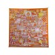 NEUF FOULARD HERMES CARRE 90 LA PATISSERIE FRANCAISE SOIE ORANGE SILK SCARF NEW