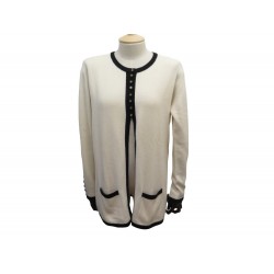 VESTE PULL CHANEL CARDIGAN P06074 42 L CACHEMIRE BOUTONS CC LOGO CASHMERE 4800€