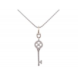 COLLIER PENDENTIF TIFFANY & CO CLE ROSACE PLATINE DIAMANTS PLATINUM KEY PENDANT