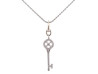 collier pendentif tiffany co cle rosace platine