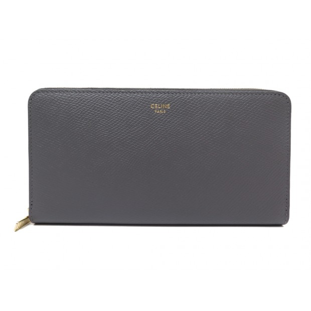 NEUF GRAND PORTEFEUILLE CELINE 10B553BEL VEAU GRAINE GALET + BOITE WALLET 545€