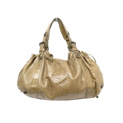 SAC A MAIN GERARD DAREL 24 HEURES EN CUIR PYTHON BEIGE LEATHER HAND BAG 1590€