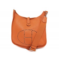 NEUF SAC A MAIN HERMES EVELYNE III 33 GM CUIR ORANGE +BANDOULIERE HAND BAG 3150€