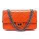 SAC A MAIN CHANEL 2.55 GRAND GM CUIR CAVIAR MATELASSE ORANGE BANDOULIERE 10500€