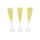 NEUF LOT DE 3 VERRES BACCARAT VEGA FLUTISSIMO AMBRE CRISTAL JAUNE GLASS 1095€