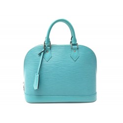 SAC A MAIN LOUIS VUITTON ALMA PM EN CUIR EPI TURQUOISE LEATHER HAND BAG 2000€