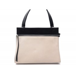 SAC A MAIN CELINE EDGE MEDIUM CUIR BICOLORE NOIR ET BEIGE HAND BAG PURSE 1850€