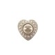 NEUF BROCHE CHANEL LOGO CC COEUR & STRASS EN METAL DORE NEW GOLDEN BROOCH 760€