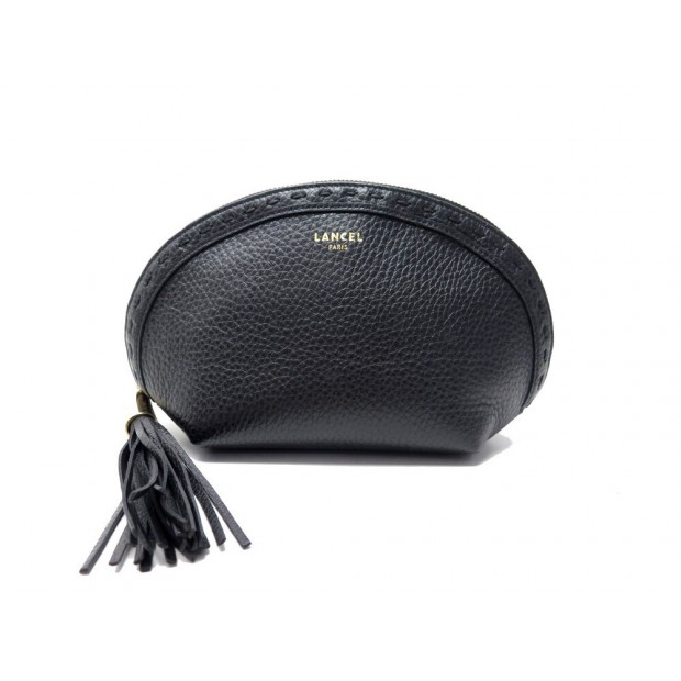 NEUF TROUSSE COSMETIQUE PREMIER FLIRT LANCEL A1113410TU NOIR COSMETIC POUCH 195€