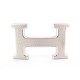 NEUF BOUCLE DE CEINTURE HERMES H POUR LIEN 32 MM ACIER PALLADIE GUILLOCHE BUCKLE