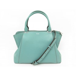 NEUF SAC A MAIN LE C DE CARTIER L1002045 CUIR GRAINE TURQUOISE HAND BAG 2200€