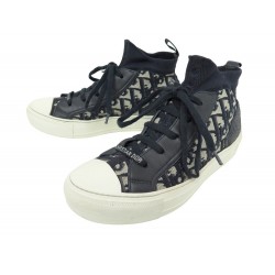 CHAUSSURES CHRISTIAN DIOR BASKETS WALK'N'DIOR TOILE OBLIQUE 38.5 SNEAKERS 920€