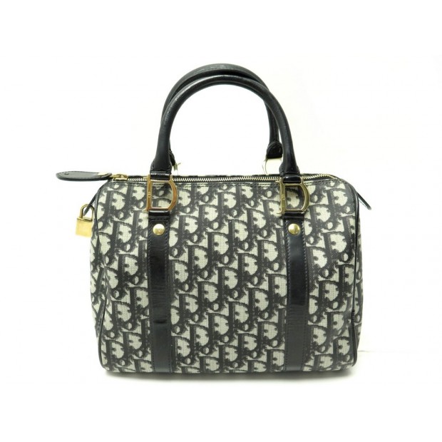 SAC A MAIN CHRISTIAN DIOR BOWLING BOSTON 25 TROTTER TOILE OBLIQUE HAND BAG 3000€