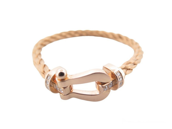 bracelet fred force 10 manille gm 0b0030 or rose 18k