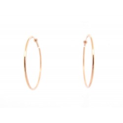 BOUCLES D OREILLES VANRYCKE CREOLES MARGHERITA EN OR ROSE 18K EARRINGS 670€