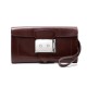 SAC POCHETTE A MAIN HERMES GOODLOCK EN CUIR MARRON BROWN LEATHER WALLET HANDBAG