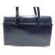 VINTAGE A MAIN CHRISTIAN DIOR EN CUIR BOX BLEU CIRCA 1960 PM NAVY BLUE BAG PURSE