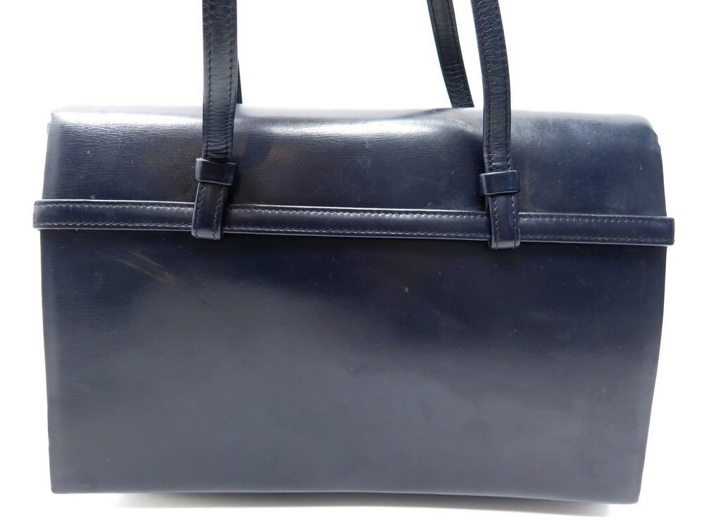  a main christian dior en cuir box bleu circa