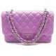 SAC A MAIN CHANEL GRAND CLASSIQUE JUMBO TIMELESS CUIR LILAS BANDOULIERE 10500€
