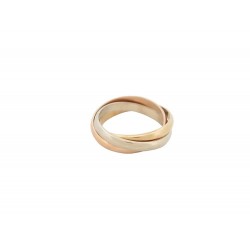 BAGUE CARTIER TRINITY CLASSIQUE MM T49 3 OR 18K ROSE JAUNE BLANC GOLD RING 1590€