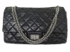 sac a main chanel 2.55 grand jumbo cuir matelasse noir