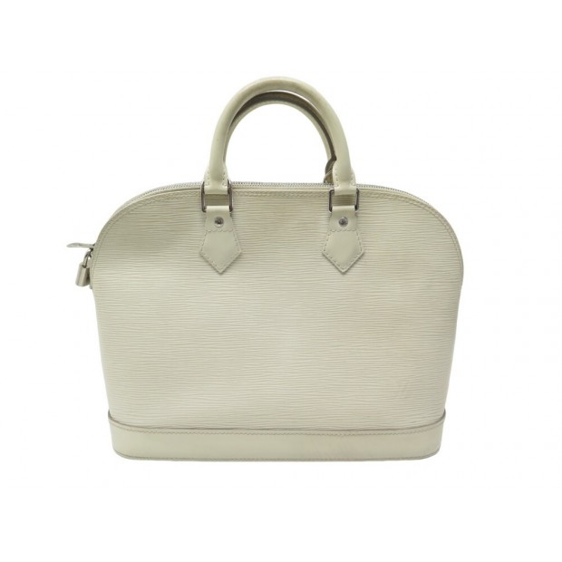 sac a main louis vuitton alma pm en cuir epi blanc