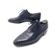 CHAUSSURES BERLUTI DERBY ELEGANT PERFOREES 7.5 41.5 EN CUIR BLEU MARINE 1730€