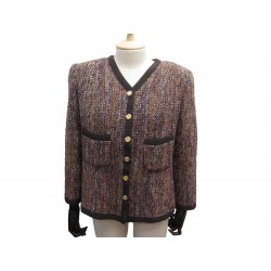 VESTE CHANEL CARDIGAN EN LAINE MAILLE TRICOT M 38 BOUTONS LOGO CC JACKET 6500€