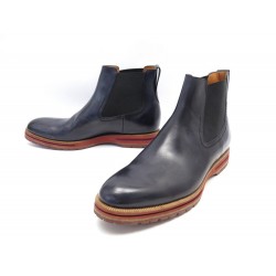 CHAUSSURES BERLUTI ALESSANDRO BOTTINES S3849-001 43 9 CUIR BLEU BOOTS SHOE 2000€