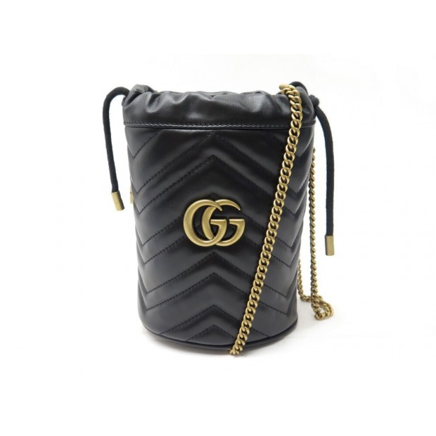 NEUF SAC A MAIN GUCCI MINI SEAU GG MARMONT 575163 CUIR BANDOULIERE HAND BAG 950€