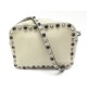 SAC A MAIN VALENTINO ROCKSTUD ROLLING BANDOULIERE CUIR ECRU PURSE HAND BAG 1590€