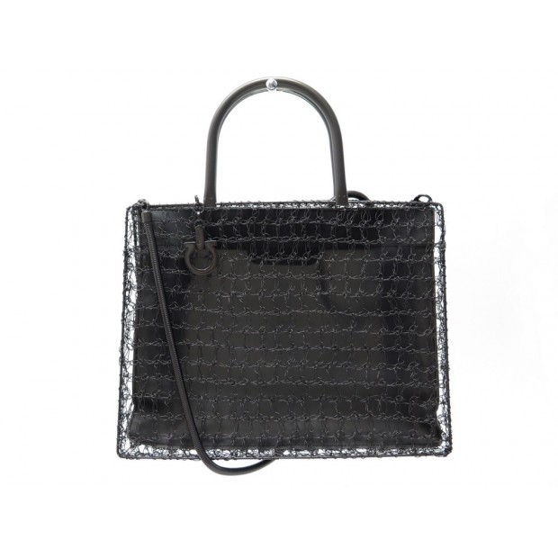 SAC A MAIN SALVATORE FERRAGAMO MAILLE METALLIQUE BANDOULIERE CHARM GANCINI BAG